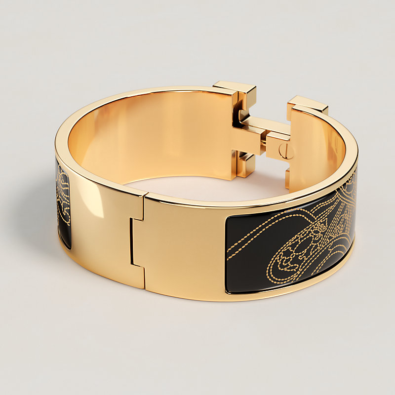 Clic Clac H Brides de Gala Applique Pique bracelet - Black